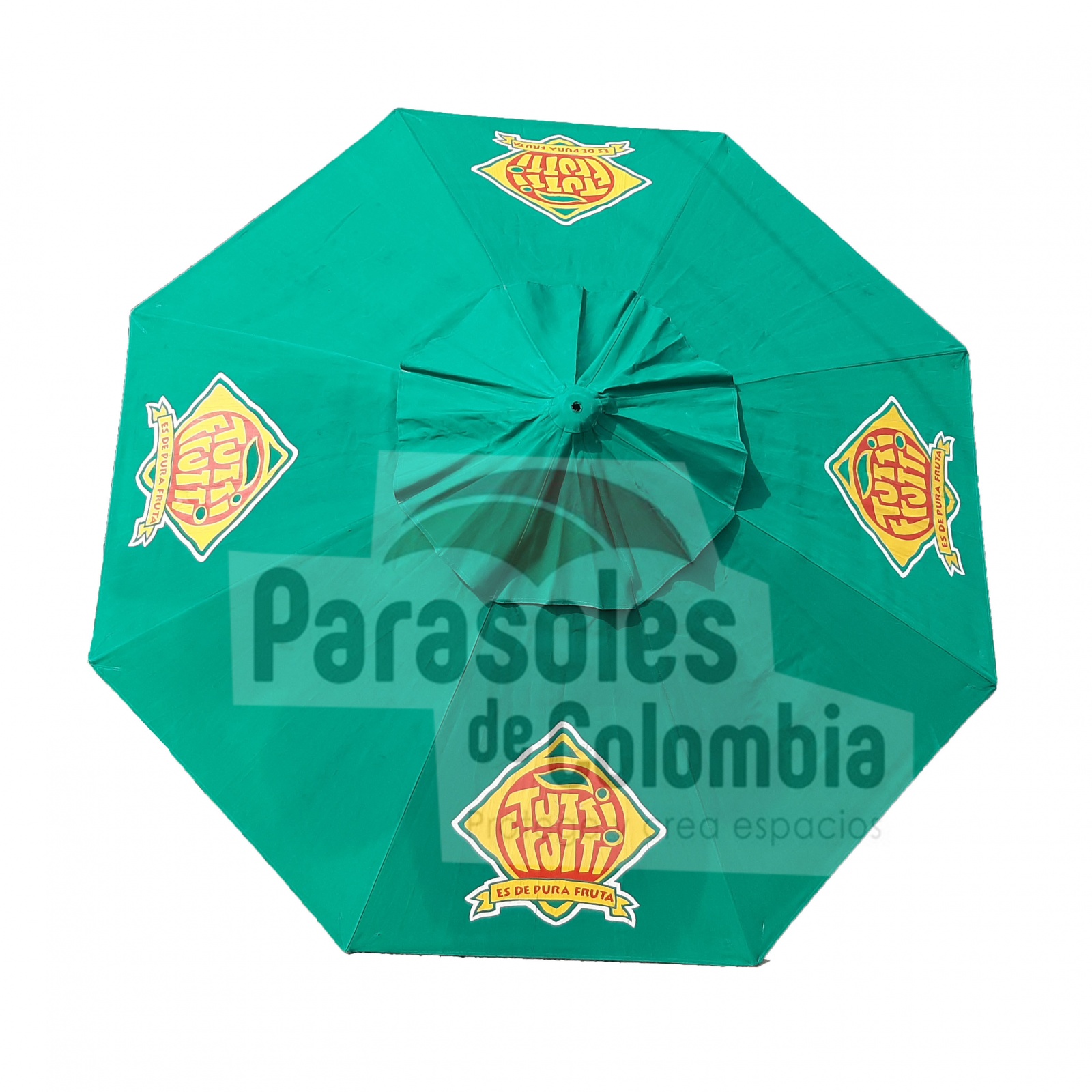 Parasol tutifruti verde lona importada acrílica